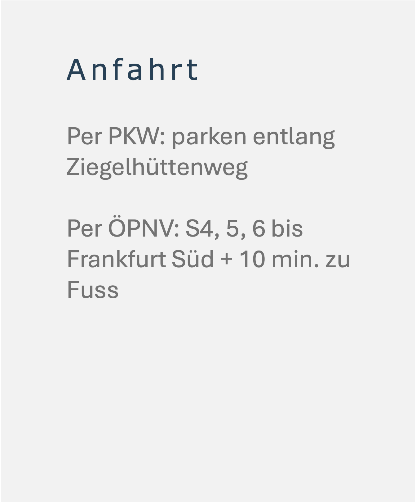 FRA Anfahrt