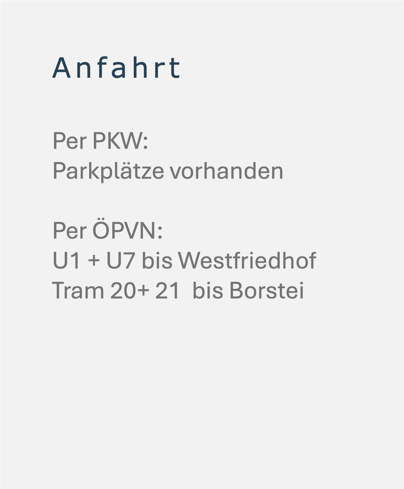 MUC Anfahrt